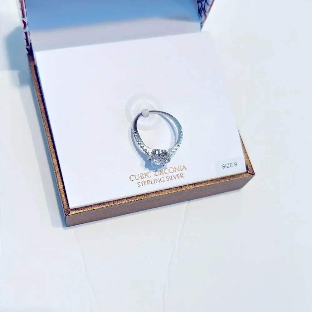 NWT Giani Bernini Sterling Silver Cubic Zirconia size 9